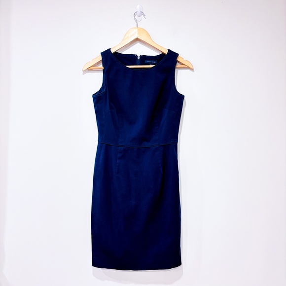TOMMY HILFIGER Navy fitted sleeveless dress - Picture 1 of 6